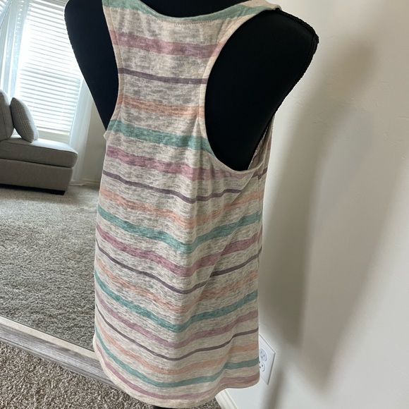 NWOT. Colorful striped tunic tank top. Large. - Picture 2 of 3